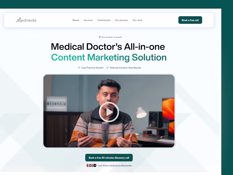 Cover image for Homepage Redesign for Medmedia. 