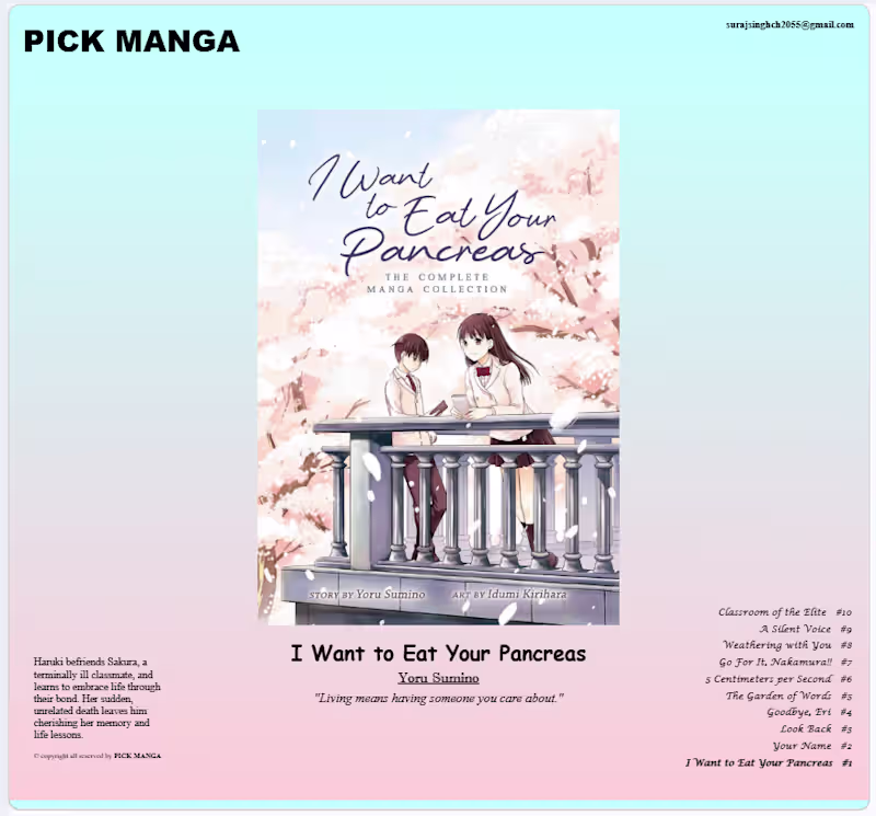 Cover image for PICK MANGA: An Manga Info