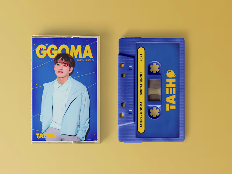Cover image for Kpop Taeho GGOMMA cassette design