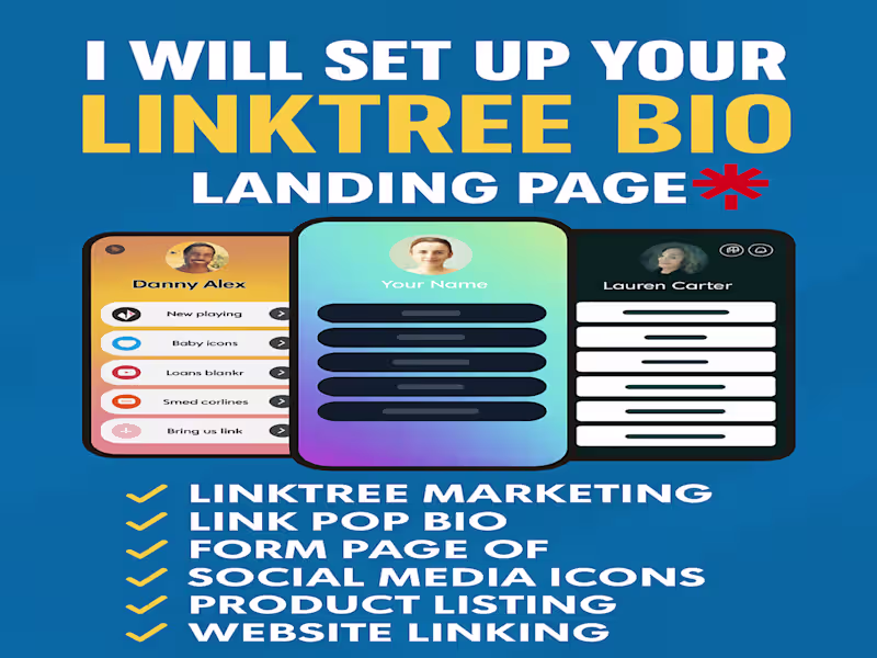 Cover image for I Will Create and Optimize Your Linktree Bio Landing Page
