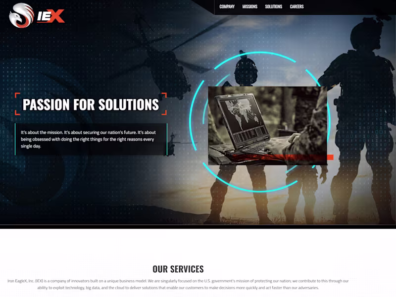 Cover image for Iron Eagle X Website