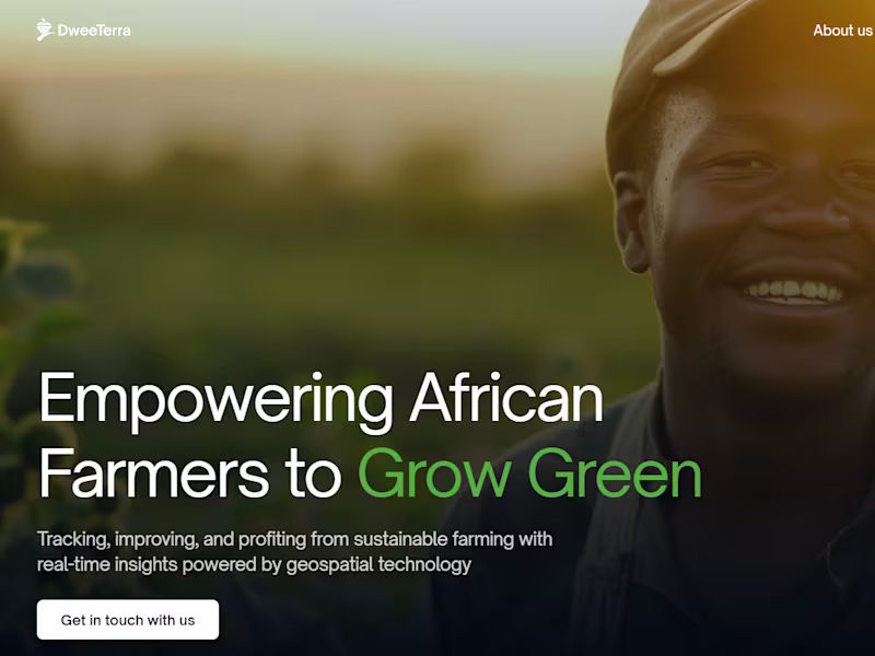 Cover image for Framer Website done for DweeTerra an agritech startup.