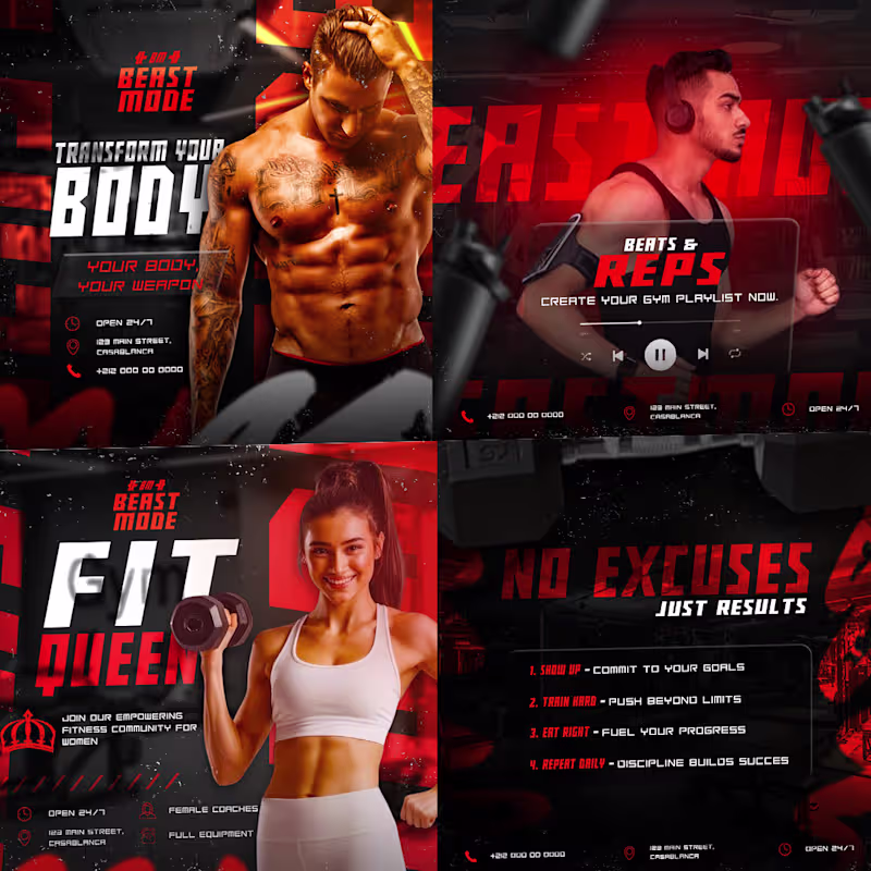 Cover image for Gym Social Media Design