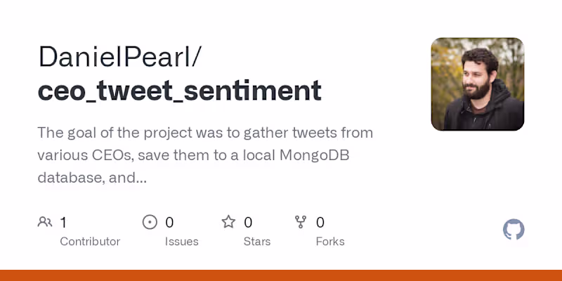 Cover image for CEO Tweet Sentiment Analysis