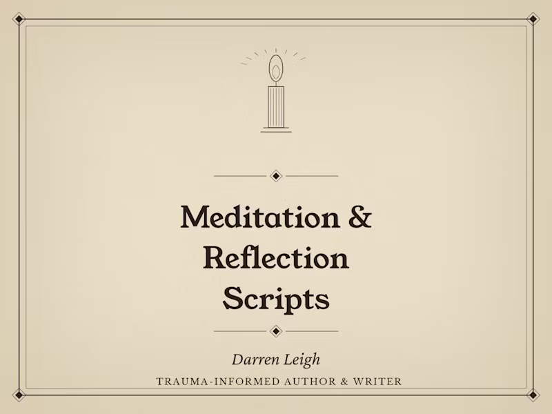 Cover image for  Meditation & Reflection Scripts