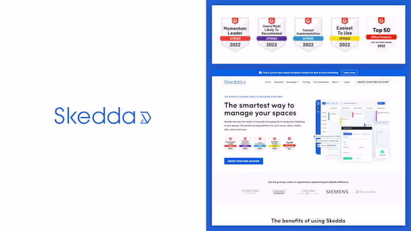 Cover image for Skedda Website Case Study