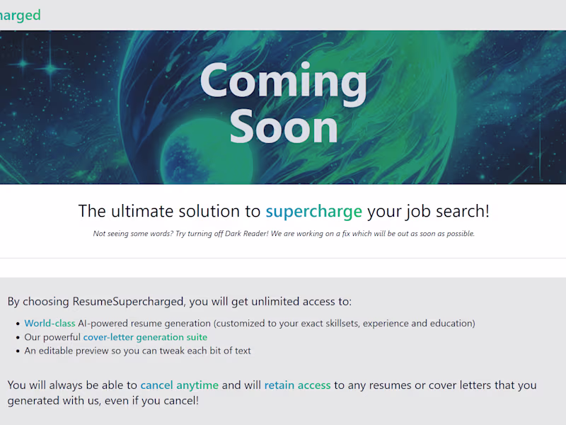 Cover image for ResumeSupercharged