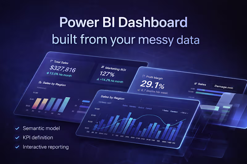 Cover image for Power BI Dashboard built from your messy data