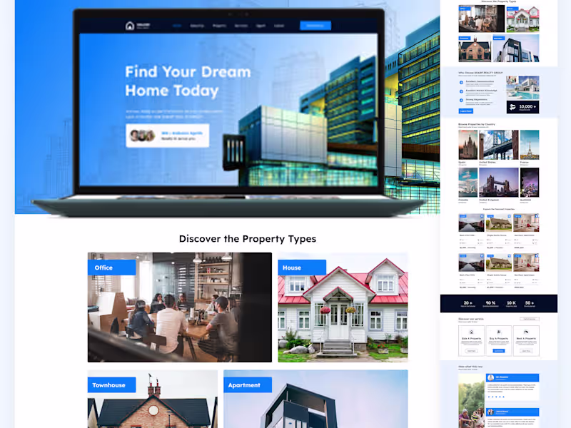 Cover image for Real Estate Company Website Design