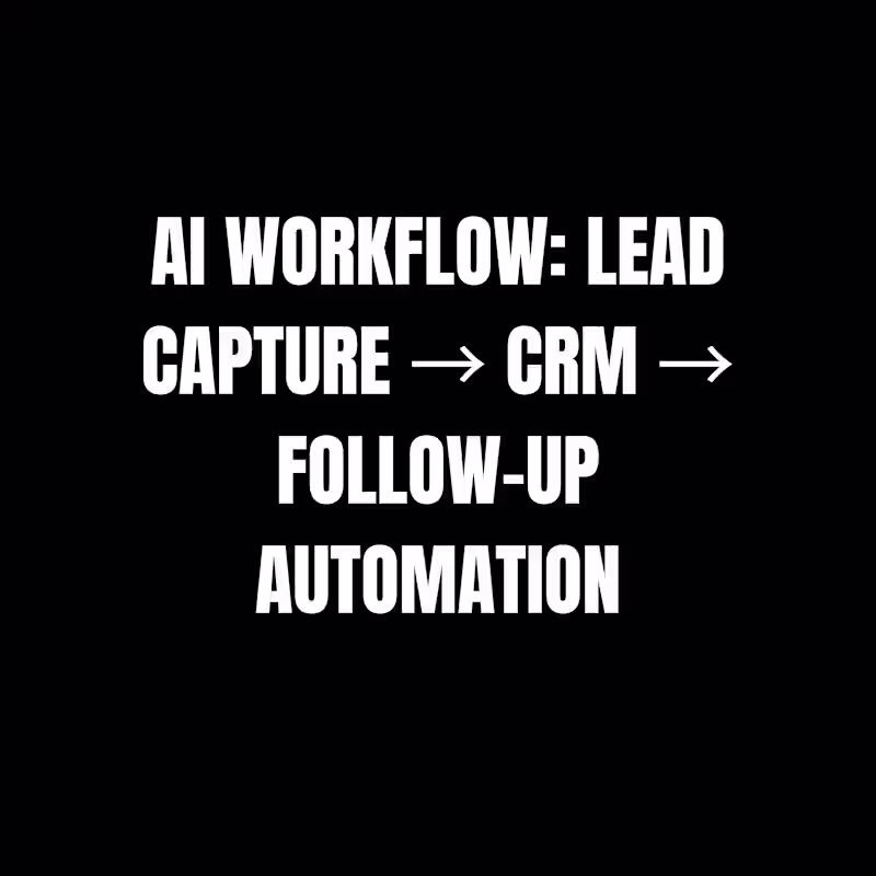 Cover image for AI Workflow: Lead Capture →