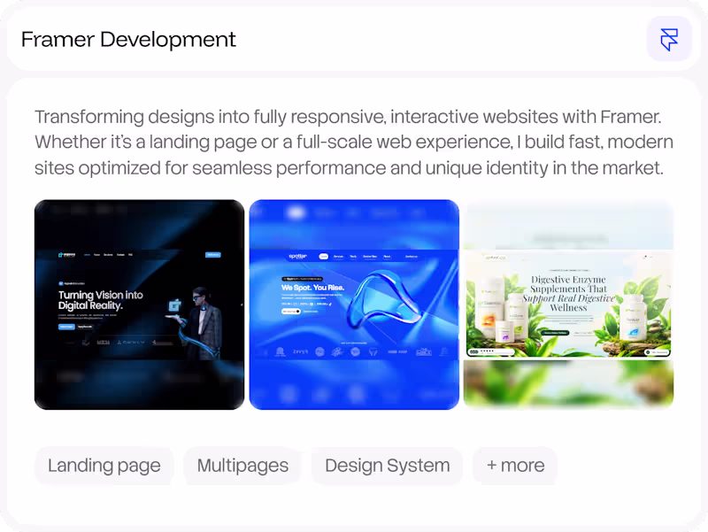 Cover image for Framer Website Design & Development