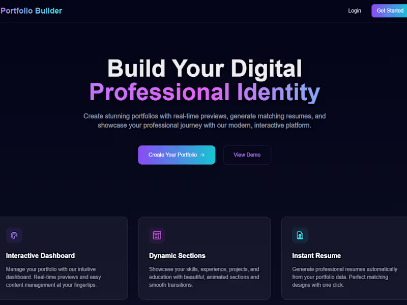 Cover image for Portfolio Builder