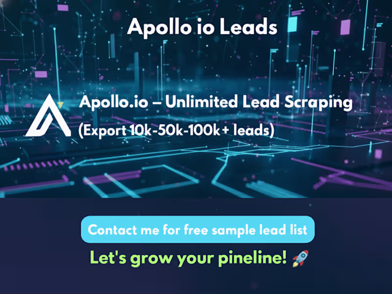 Cover image for Unlimited Verified B2B Email Leads from Apollo.io