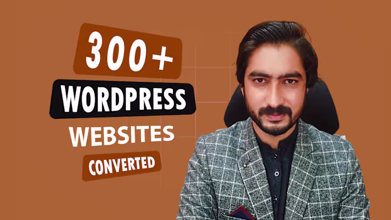 Cover image for I will clone wordpress website, WIX, HTML to wordpress