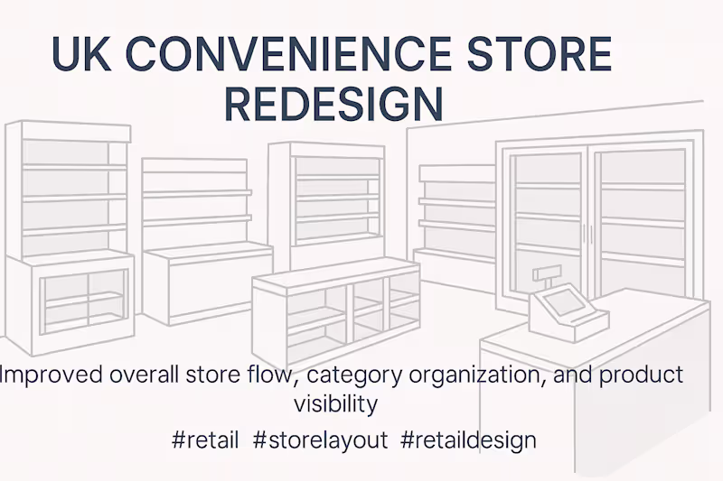 Cover image for Redesigned a UK convenience store layout to improve flow, ca...