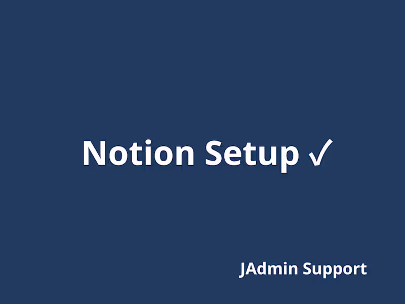 Cover image for Notion Workspace Setup