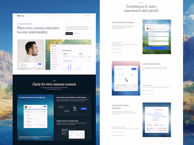 Cover image for Percept: A Landing Page Design for AI Platform
