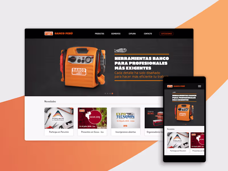Cover image for Web Design for a B2B company - Bahco Tools