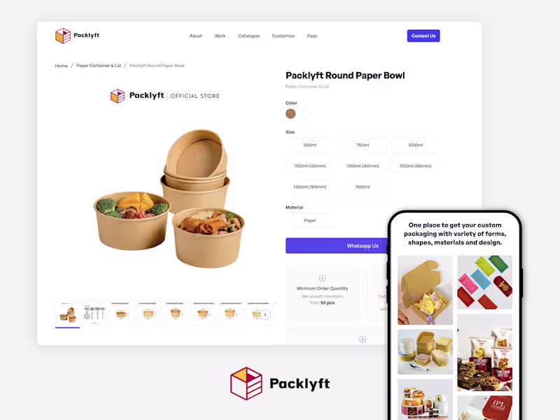 Cover image for Packlyft: Customized Packaging Expert