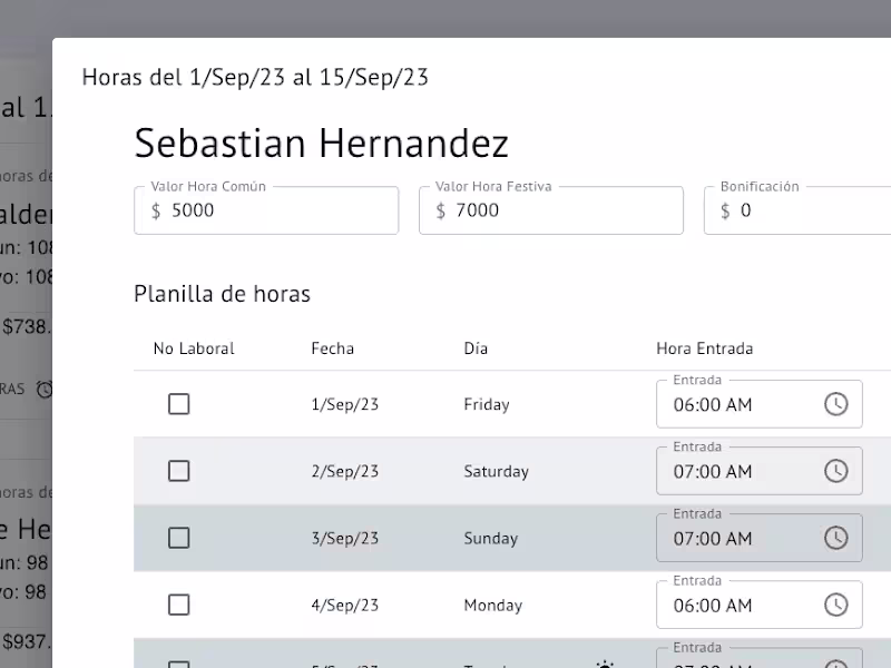 Cover image for Hourly payroll