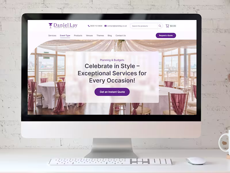 Cover image for Daniel Lay Event Services —
Website