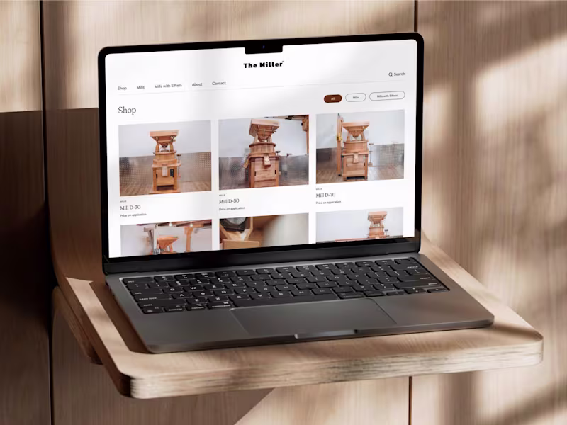Cover image for The Miller - Ecommerce for Manufacturer of Mills