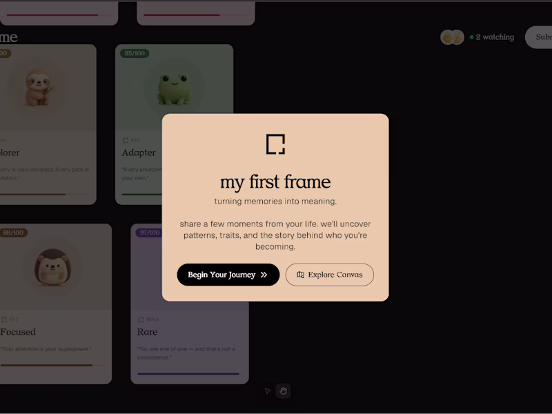 Cover image for Project Name: First Frame
Live Project