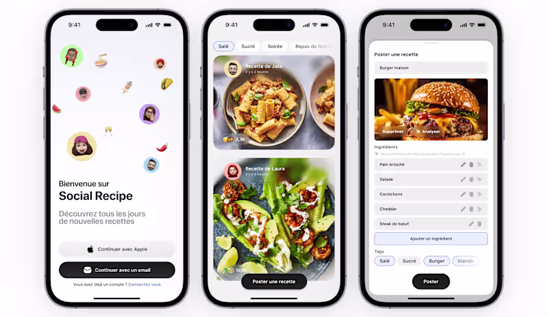 Cover image for Social Recipe App Concept