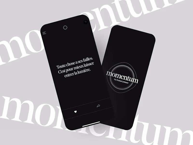 Cover image for Momentum | French positive affirmations app