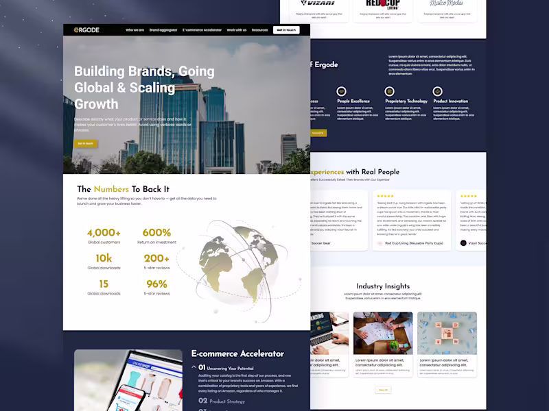 Cover image for E-com Accelerator Site | Elementor based Wordpress + UI Design