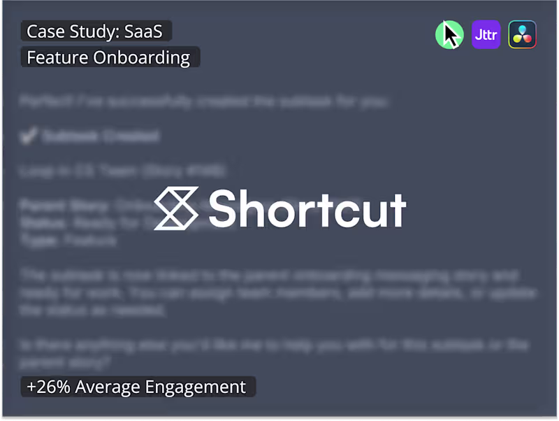 Cover image for Shortcut Feature Onboarding Series (+26% Engagement)