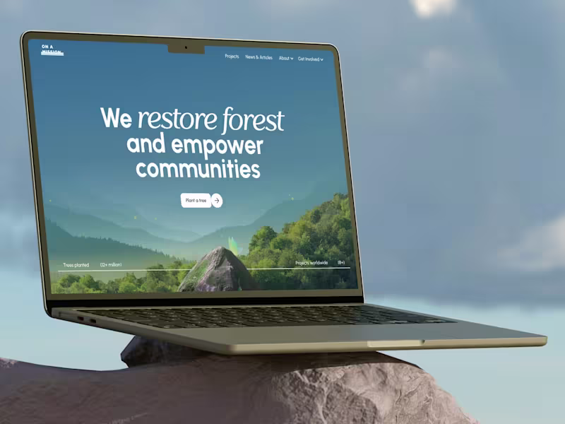 Cover image for ON A MISSION – Website Redesign