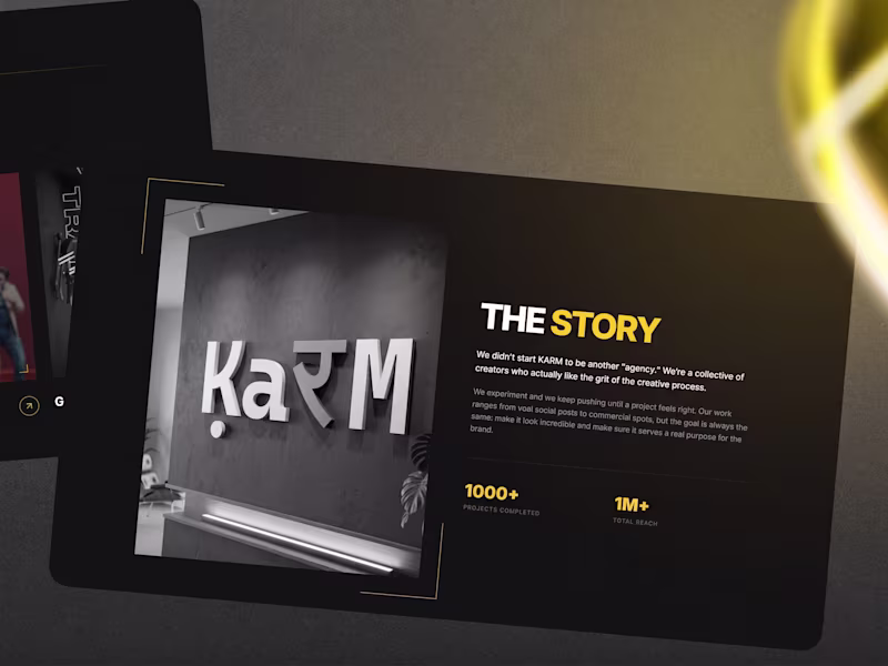 Cover image for KARM Media Portfolio Website Design
