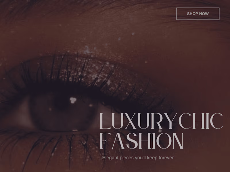 Cover image for  "Luxury Chic" fashion retail website design