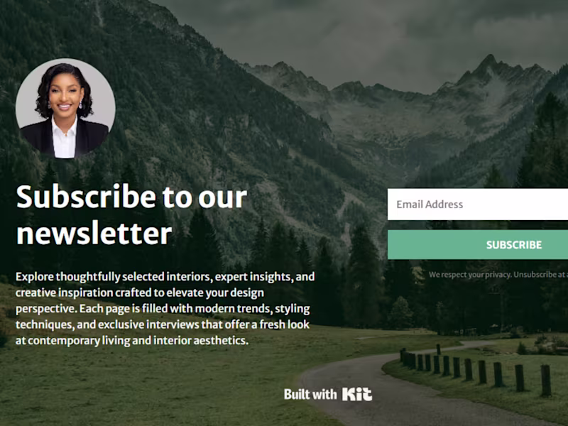Cover image for Modern Newsletter Subscription kit Landing Page Design