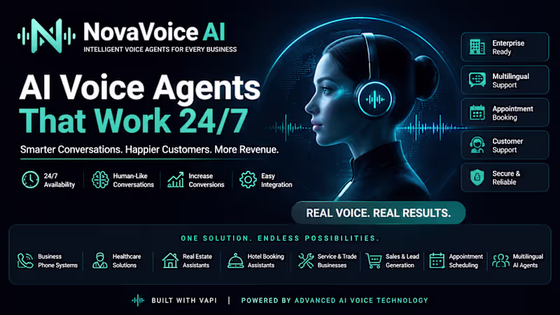 Cover image for 🚀 Excited to launch NovaVoice