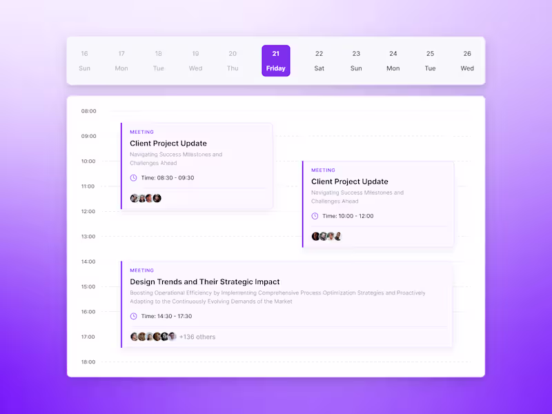 Cover image for Team Scheduling Dashboard Design