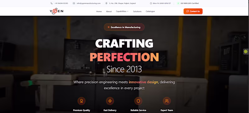 Cover image for YGEN Manufacturing: Custom Web Platform