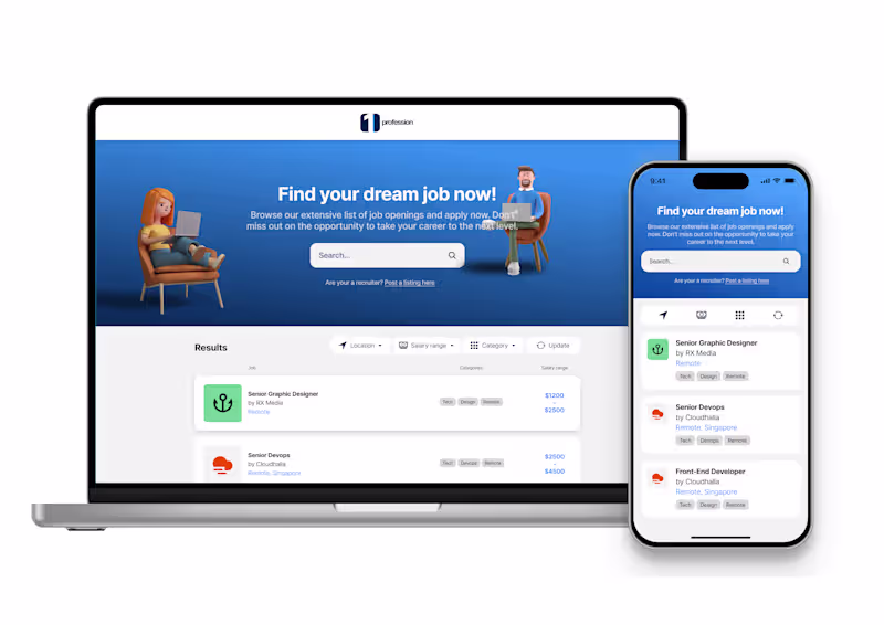 Cover image for Job Searching UI Design Concept