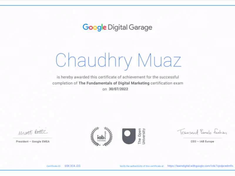 Cover image for Digital Marketing by Google Garage