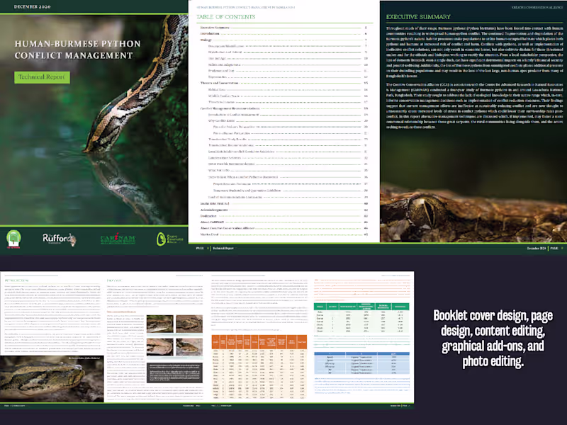 Cover image for Technical Report Booklet Design for NGO