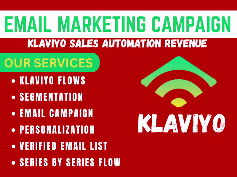 Cover image for I will set email camapaign klaviyo sales automations revenue