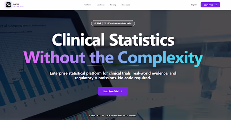 Cover image for No-code statistical platform for clinical