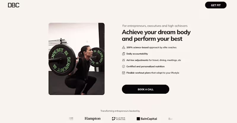 Cover image for Daily Body Coach: Premium Framer Site in 1 Month