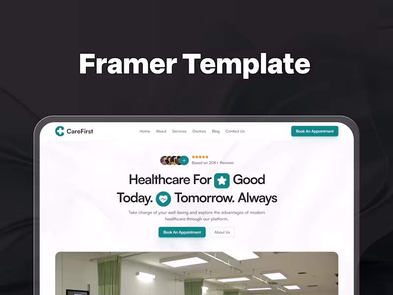 Cover image for CareFirst : Framer Healthcare Website Design & Development