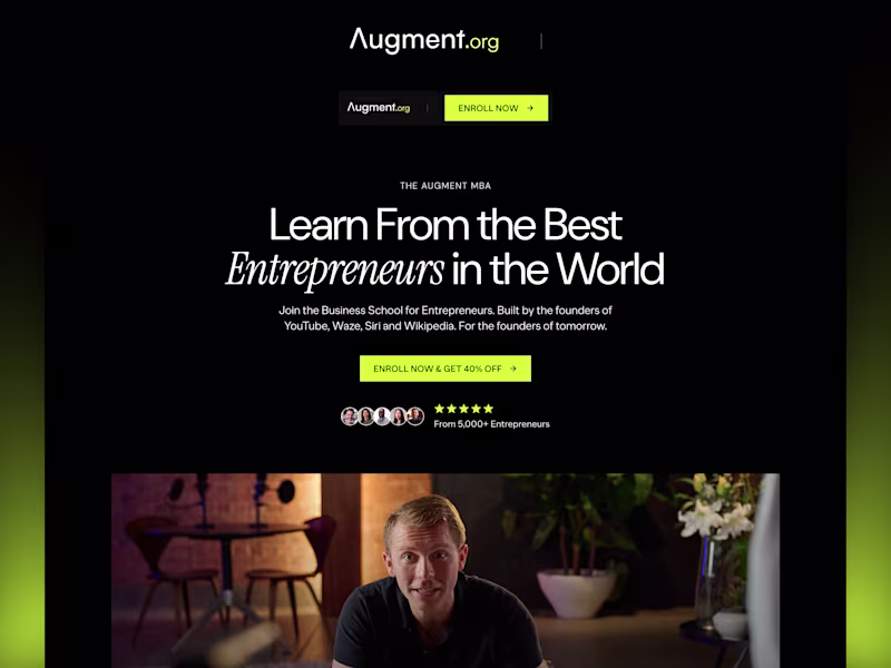 Augment Landing Page Redesign