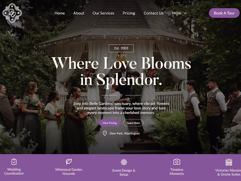 Cover image for Belle Gardens Website Design