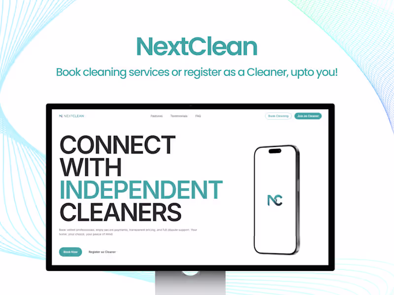 Cover image for NextClean - Cleaning Service Platform