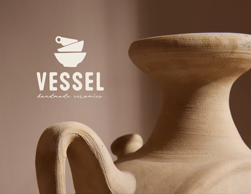 Cover image for Vessel - Handmade Ceramics Studio Brand Design
