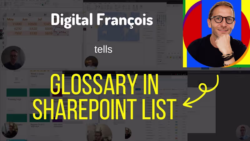 Cover image for Creating a Glossary in SharePoint - YouTube